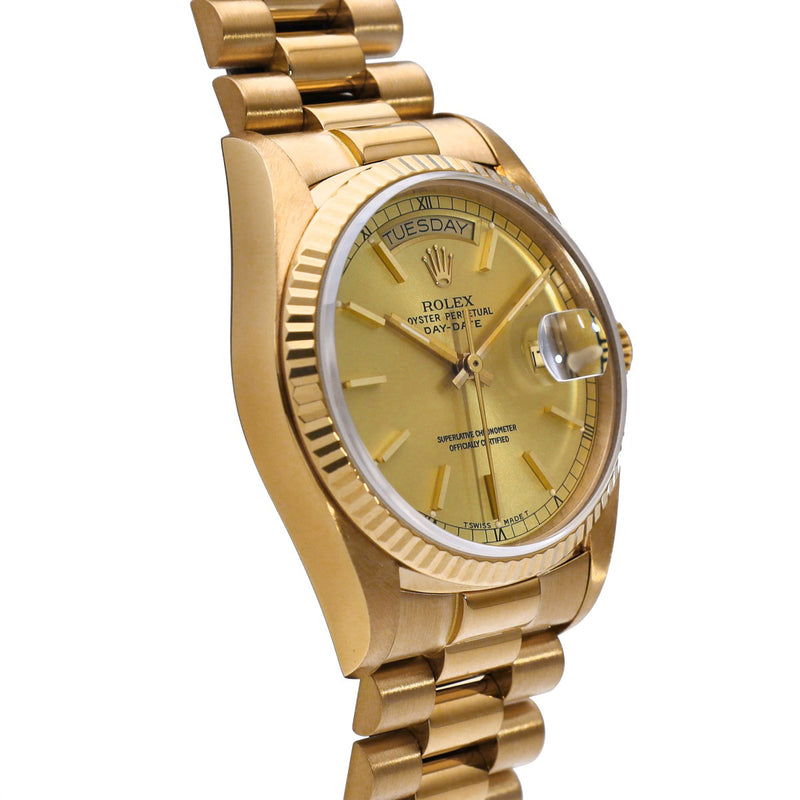 ロレックス デイデイト 18038 98番台(1986年頃製造) シャンパン メンズ 腕時計 自動巻き 中古 銀蔵