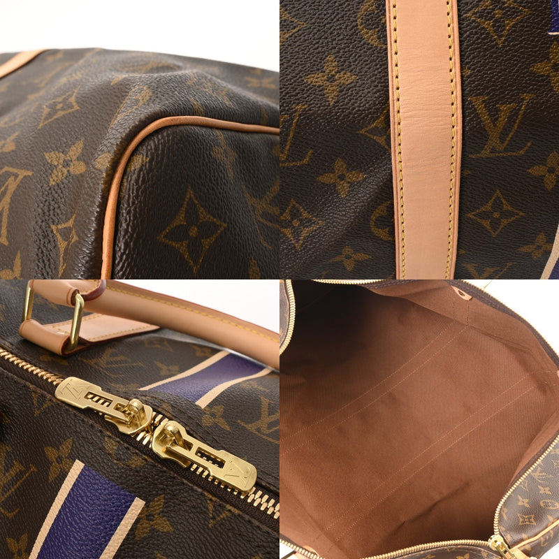 LOUIS VUITTON ルイヴィトン モノグラム キーポルバンドリエール 50 パーソナルライゼーション イニシャル入り ブラウン M41416 レディース モノグラムキャンバス ボストンバッグ Aランク 中古 銀蔵