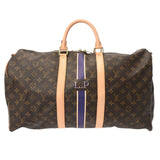 LOUIS VUITTON ルイヴィトン モノグラム キーポルバンドリエール 50 パーソナルライゼーション イニシャル入り ブラウン M41416 レディース モノグラムキャンバス ボストンバッグ Aランク 中古 銀蔵