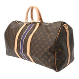 LOUIS VUITTON ルイヴィトン モノグラム キーポルバンドリエール 50 パーソナルライゼーション イニシャル入り ブラウン M41416 レディース モノグラムキャンバス ボストンバッグ Aランク 中古 銀蔵