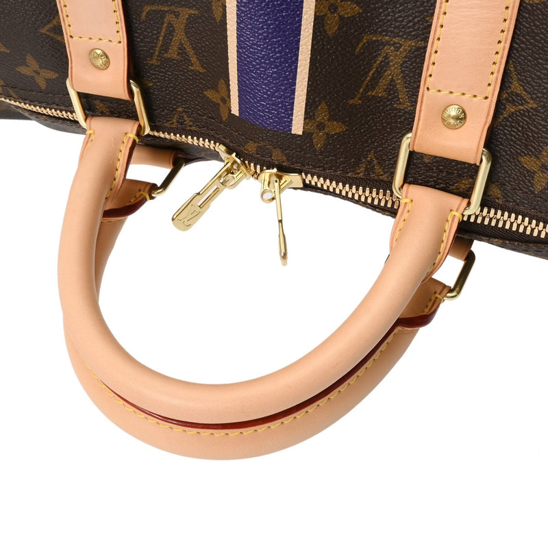 LOUIS VUITTON ルイヴィトン モノグラム キーポルバンドリエール 50 パーソナルライゼーション イニシャル入り ブラウン M41416 レディース モノグラムキャンバス ボストンバッグ Aランク 中古 銀蔵