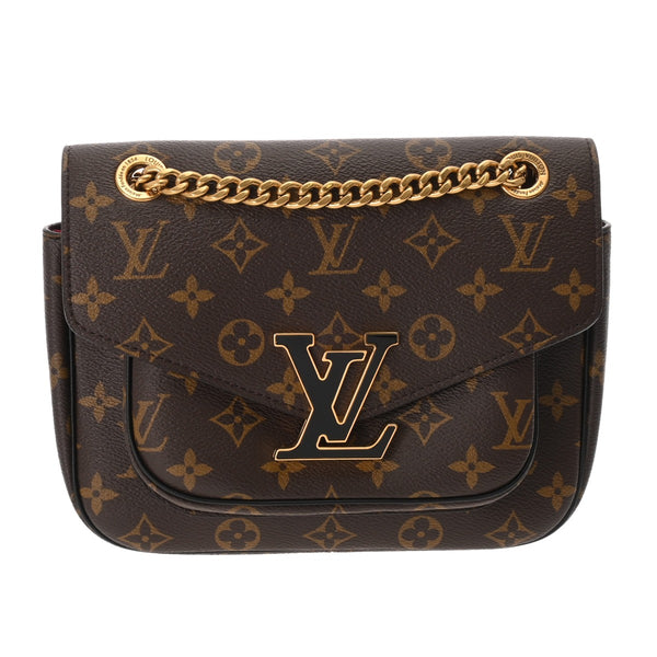 LOUIS VUITTON ルイヴィトン モノグラム パッシー ブラウン M45592 レディース モノグラムキャンバス ショルダーバッグ Aランク 中古 銀蔵