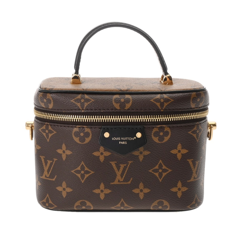 LOUIS VUITTON ルイヴィトン モノグラムリバース ヴァニティ NV PM 2WAY  ブラウン M45165 レディース モノグラムキャンバス ハンドバッグ Aランク 中古 銀蔵