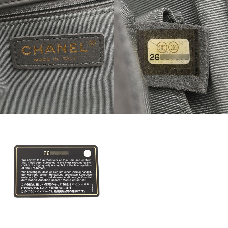 シャネル チェーントート 42988 グレー レディース レザー トート