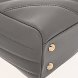 CHANEL シャネル Vステッチ チェーントート グレー A91642 レディース レザー トートバッグ ABランク 中古 銀蔵