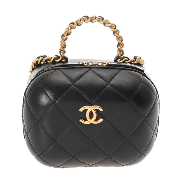 CHANEL シャネル マトラッセ スモールバニティ ブラック AP2198 レディース ラムスキン ショルダーバッグ Aランク 中古 銀蔵