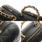 CHANEL シャネル マトラッセ スモールバニティ ブラック AP2198 レディース ラムスキン バニティバッグ Aランク 中古 銀蔵
