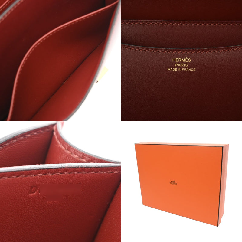 HERMES エルメス コンスタンス3 ミニ 18 ルージュアッシュ D刻印(2019年頃) レディース ボックスカーフ ショルダーバッグ ABランク 中古 銀蔵