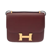 HERMES エルメス コンスタンス3 ミニ 18 ルージュアッシュ D刻印(2019年頃) レディース ボックスカーフ ショルダーバッグ ABランク 中古 銀蔵