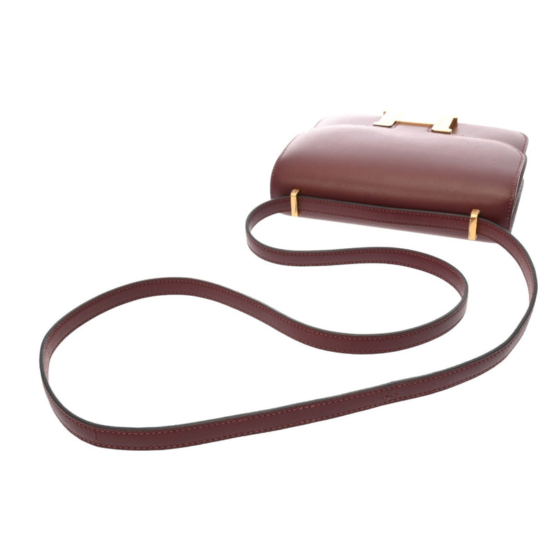 HERMES エルメス コンスタンス3 ミニ 18 ルージュアッシュ D刻印(2019年頃) レディース ボックスカーフ ショルダーバッグ ABランク 中古 銀蔵