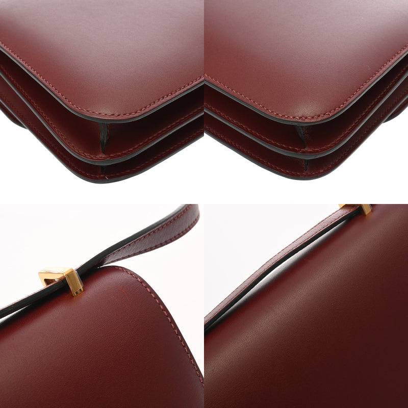 HERMES エルメス コンスタンス3 ミニ 18 ルージュアッシュ D刻印(2019年頃) レディース ボックスカーフ ショルダーバッグ ABランク 中古 銀蔵