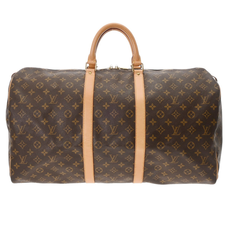 LOUIS VUITTON ルイヴィトン モノグラム キーポル 55  ブラウン M41424 ユニセックス モノグラムキャンバス ボストンバッグ Bランク 中古 銀蔵