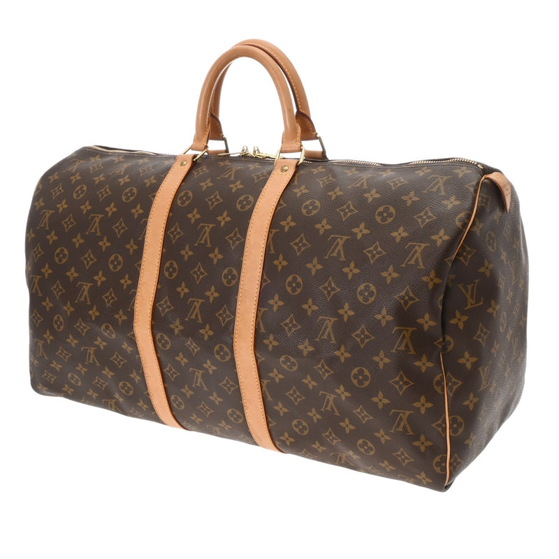 LOUIS VUITTON ルイヴィトン モノグラム キーポル 55  ブラウン M41424 ユニセックス モノグラムキャンバス ボストンバッグ Bランク 中古 銀蔵