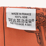HERMES エルメス ツイリー BRIDES DE GALA オレンジ/ホワイト 063940S レディース シルク100％ スカーフ 新同 中古 銀蔵