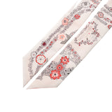 HERMES エルメス ツイリー BRIDES DE GALA オレンジ/ホワイト 063940S レディース シルク100％ スカーフ 新同 中古 銀蔵