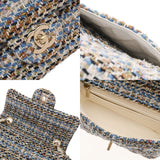 CHANEL シャネル マトラッセ ミニクラシック 20cm ブルー系マルチカラー A69900 レディース ツイード ショルダーバッグ Aランク 中古 銀蔵