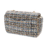 CHANEL シャネル マトラッセ ミニクラシック 20cm ブルー系マルチカラー A69900 レディース ツイード ショルダーバッグ Aランク 中古 銀蔵