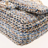 CHANEL シャネル マトラッセ ミニクラシック 20cm ブルー系マルチカラー A69900 レディース ツイード ショルダーバッグ Aランク 中古 銀蔵