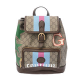 GUCCI グッチ インターロッキングGプリント バッグパック ベージュ 674147 レディース GGスプリームキャンバス レザー リュック・デイパック Aランク 中古 銀蔵