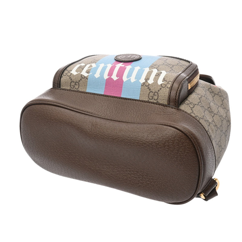 GUCCI グッチ インターロッキングGプリント バッグパック ベージュ 674147 レディース GGスプリームキャンバス レザー リュック・デイパック Aランク 中古 銀蔵