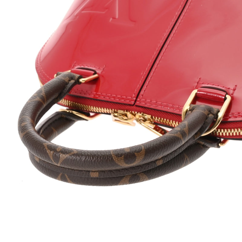 LOUIS VUITTON ルイヴィトン アルマ BB 2WAY スカーレット M53152 レディース パテントレザー モノグラムキャンバス ハンドバッグ Aランク 中古 銀蔵