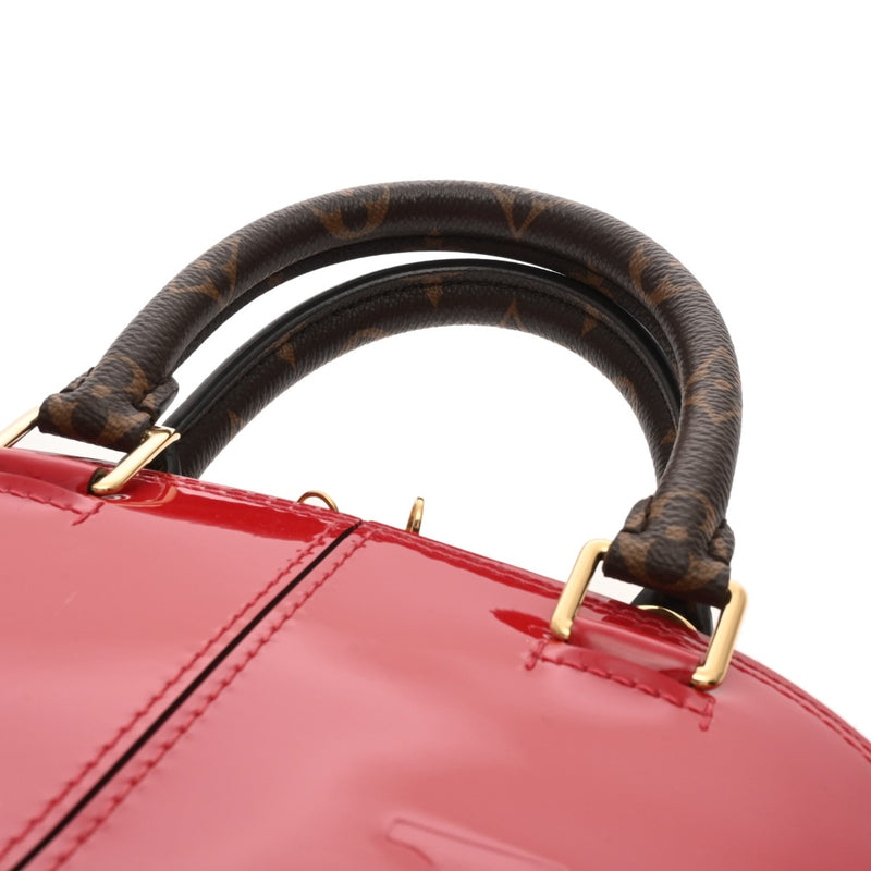 LOUIS VUITTON ルイヴィトン アルマ BB 2WAY スカーレット M53152 レディース パテントレザー モノグラムキャンバス ハンドバッグ Aランク 中古 銀蔵