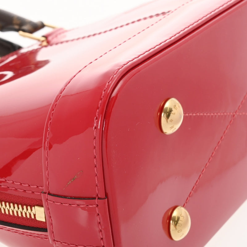 LOUIS VUITTON ルイヴィトン アルマ BB 2WAY スカーレット M53152 レディース パテントレザー モノグラムキャンバス ハンドバッグ Aランク 中古 銀蔵