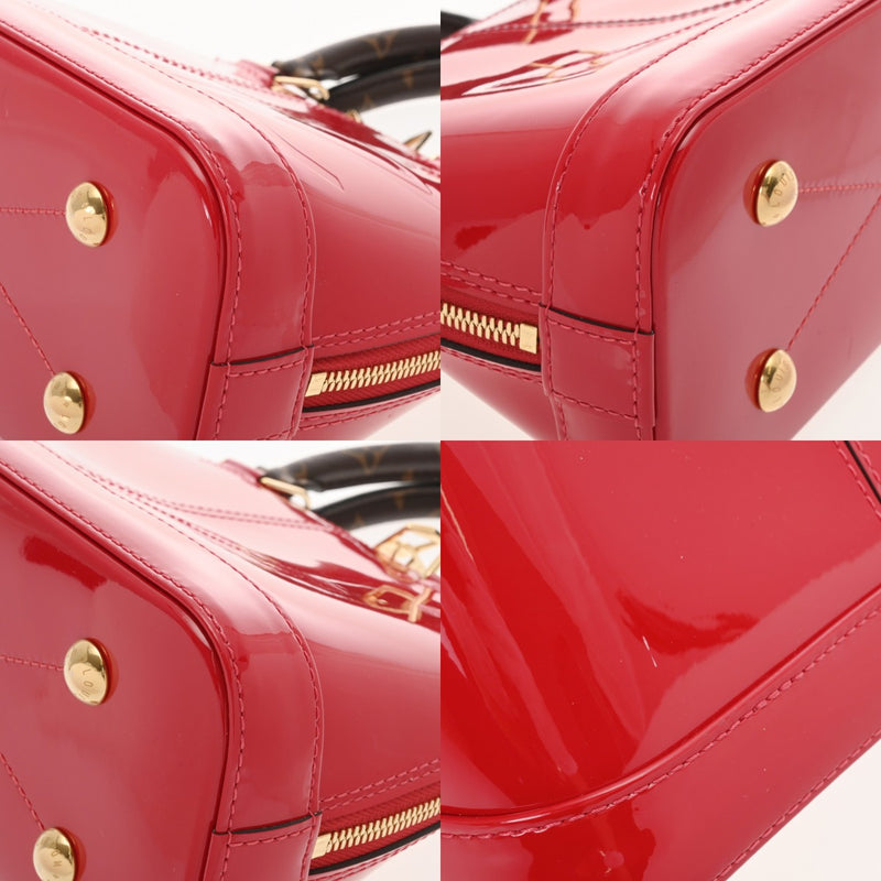 LOUIS VUITTON ルイヴィトン アルマ BB 2WAY スカーレット M53152 レディース パテントレザー モノグラムキャンバス ハンドバッグ Aランク 中古 銀蔵