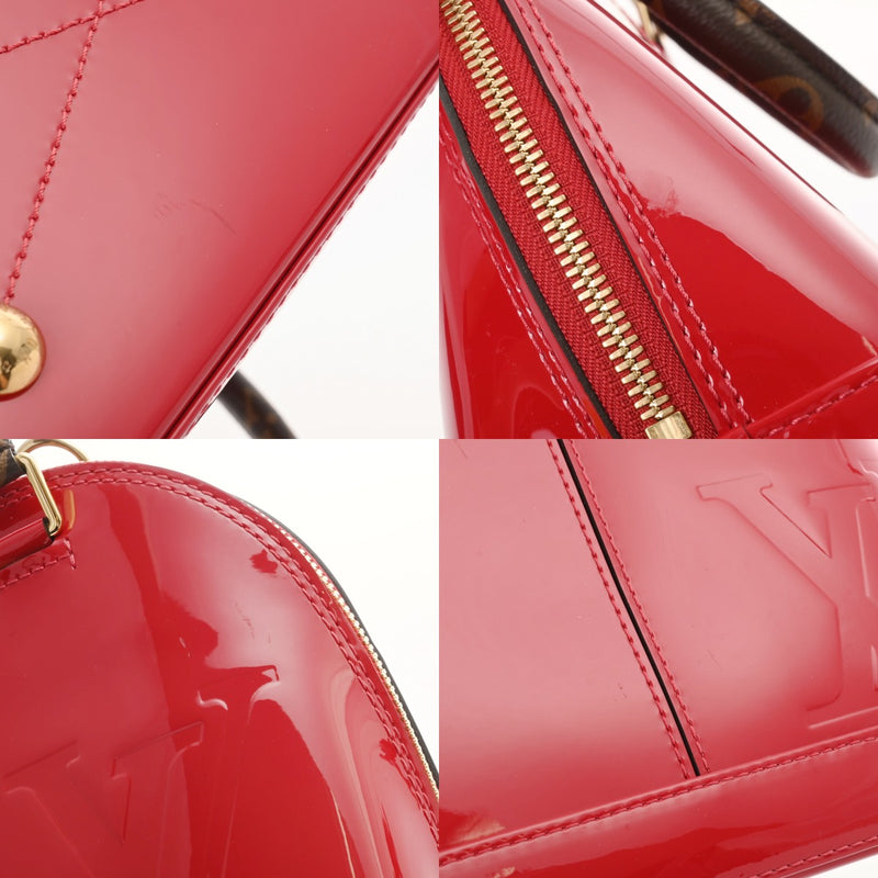 LOUIS VUITTON ルイヴィトン アルマ BB 2WAY スカーレット M53152 レディース パテントレザー モノグラムキャンバス ハンドバッグ Aランク 中古 銀蔵