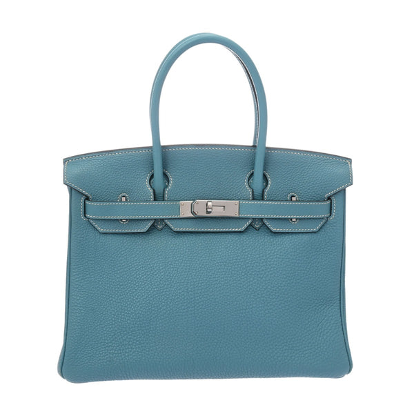 HERMES エルメス バーキン 30 ブルージーン □I刻印(2005年頃) レディース トゴ ハンドバッグ Bランク 中古 銀蔵