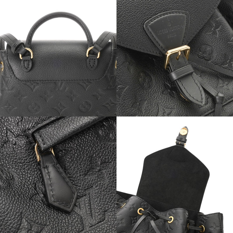 LOUIS VUITTON ルイヴィトン モノグラムアンプラント モンスリ PM ノワール M45205 レディース レザー リュック・デイパック Aランク 中古 銀蔵
