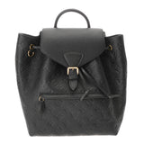 LOUIS VUITTON ルイヴィトン モノグラムアンプラント モンスリ PM ノワール M45205 レディース レザー リュック・デイパック Aランク 中古 銀蔵