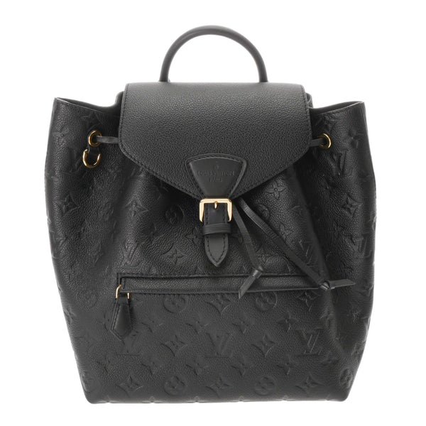 LOUIS VUITTON ルイヴィトン モノグラムアンプラント モンスリ PM ノワール M45205 レディース レザー リュック・デイパック Aランク 中古 銀蔵