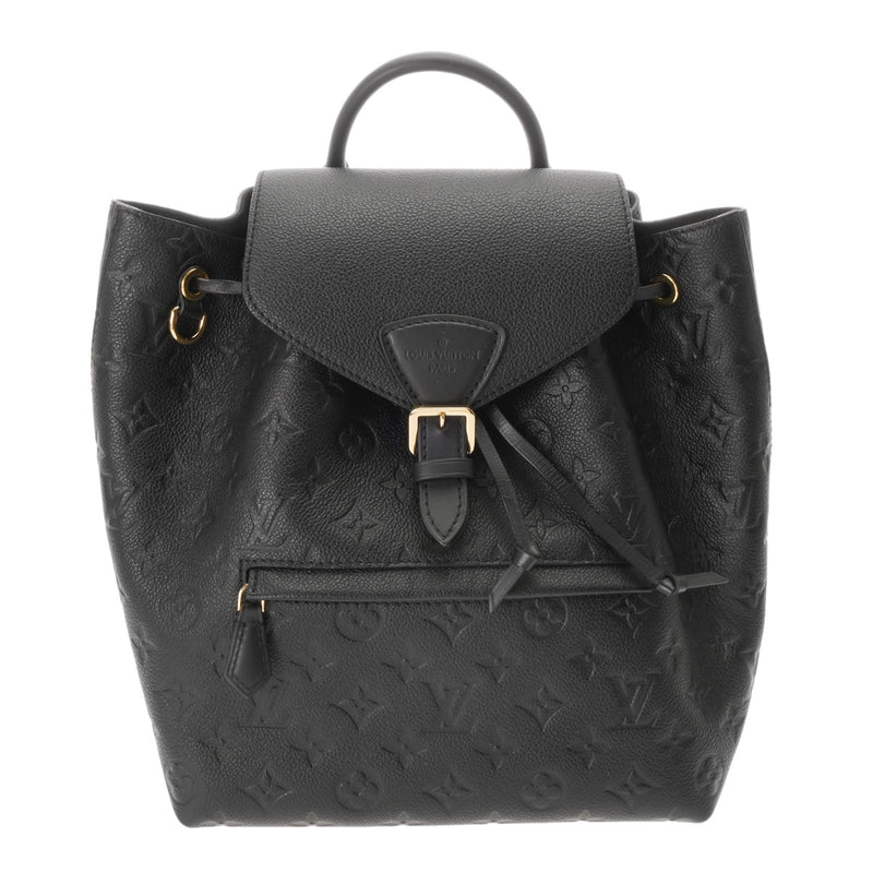 LOUIS VUITTON ルイヴィトン モノグラムアンプラント モンスリ PM ノワール M45205 レディース レザー リュック・デイパック Aランク 中古 銀蔵