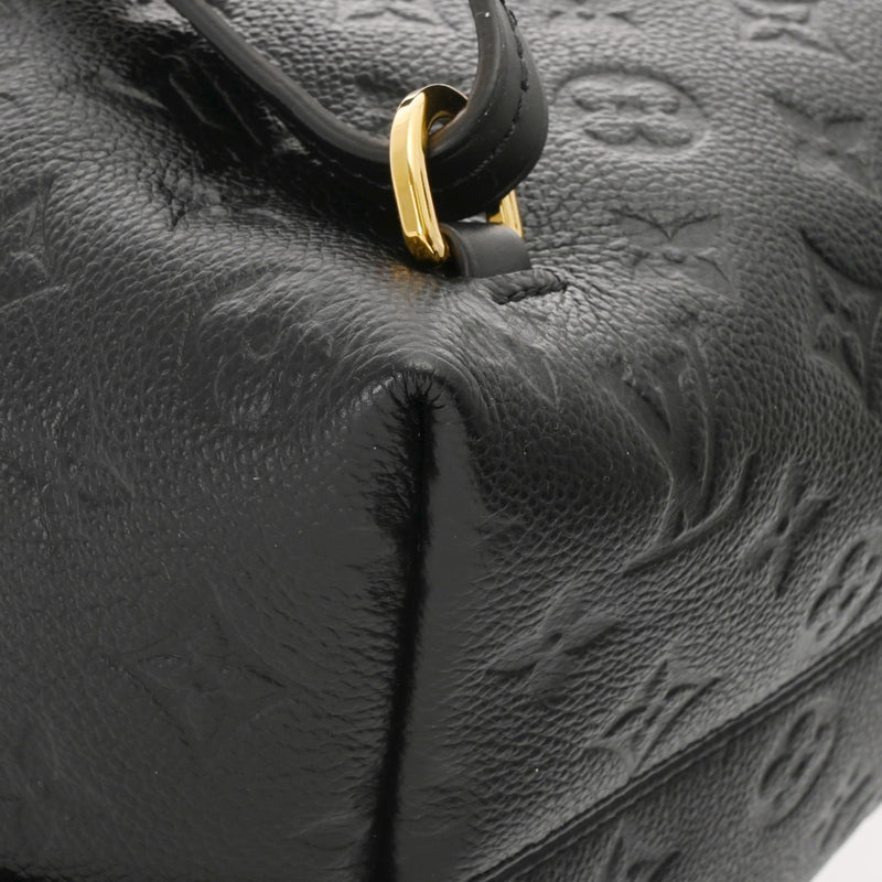 LOUIS VUITTON ルイヴィトン モノグラムアンプラント モンスリ PM ノワール M45205 レディース レザー リュック・デイパック Aランク 中古 銀蔵