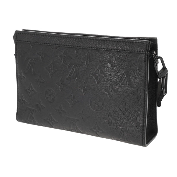 LOUIS VUITTON ルイヴィトン モノグラムシャドウ ガストンウエアラブルウォレット ブラック M81115 メンズ レザー ショルダーバッグ Aランク 中古 銀蔵