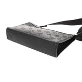 LOUIS VUITTON ルイヴィトン モノグラムシャドウ ガストンウエアラブルウォレット ブラック M81115 メンズ レザー ショルダーバッグ Aランク 中古 銀蔵