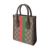 GUCCI グッチ インターロッキングG ミニトート GUCCI TIGER ベージュ/ブラウン 671623 レディース GGスプリームキャンバス レザー トートバッグ ABランク 中古 銀蔵