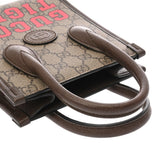 GUCCI グッチ インターロッキングG ミニトート GUCCI TIGER ベージュ/ブラウン 671623 レディース GGスプリームキャンバス レザー トートバッグ ABランク 中古 銀蔵