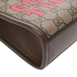 GUCCI グッチ インターロッキングG ミニトート GUCCI TIGER ベージュ/ブラウン 671623 レディース GGスプリームキャンバス レザー トートバッグ ABランク 中古 銀蔵