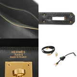 HERMES エルメス ケリー 32 外縫い 2WAY ブラック □B刻印(1998年頃) レディース ボックスカーフ ハンドバッグ ABランク 中古 銀蔵