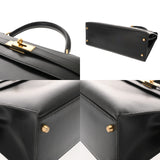HERMES エルメス ケリー 32 外縫い 2WAY ブラック □B刻印(1998年頃) レディース ボックスカーフ ハンドバッグ ABランク 中古 銀蔵