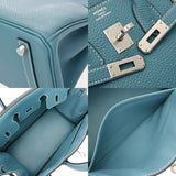 HERMES エルメス バーキン 25 ニューブルージーン W刻印(2024年頃) レディース トゴ ハンドバッグ 新同 中古 銀蔵