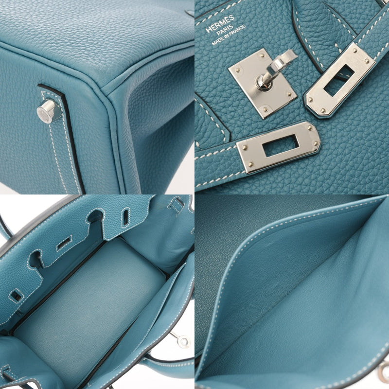 HERMES エルメス バーキン 25 ニューブルージーン W刻印(2024年頃) レディース トゴ ハンドバッグ 新同 中古 銀蔵
