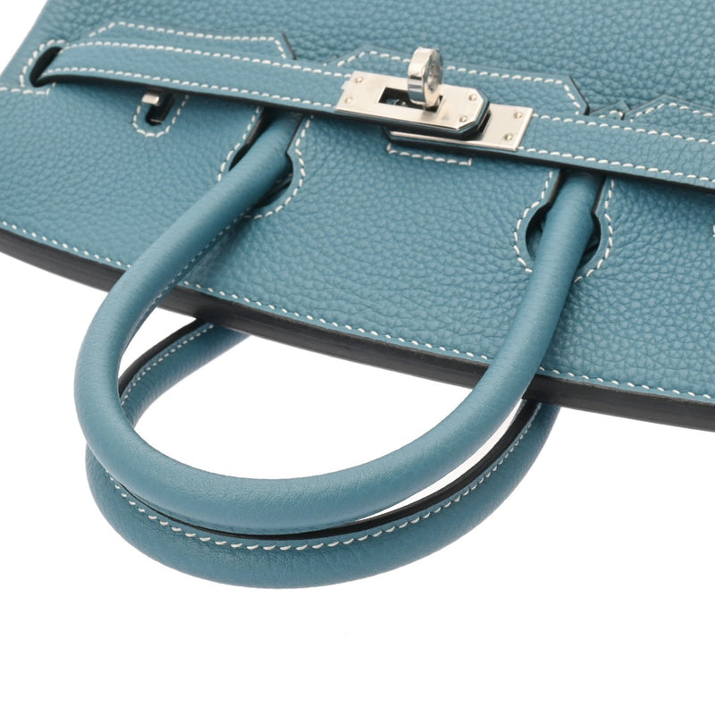 HERMES エルメス バーキン 25 ニューブルージーン W刻印(2024年頃) レディース トゴ ハンドバッグ 新同 中古 銀蔵