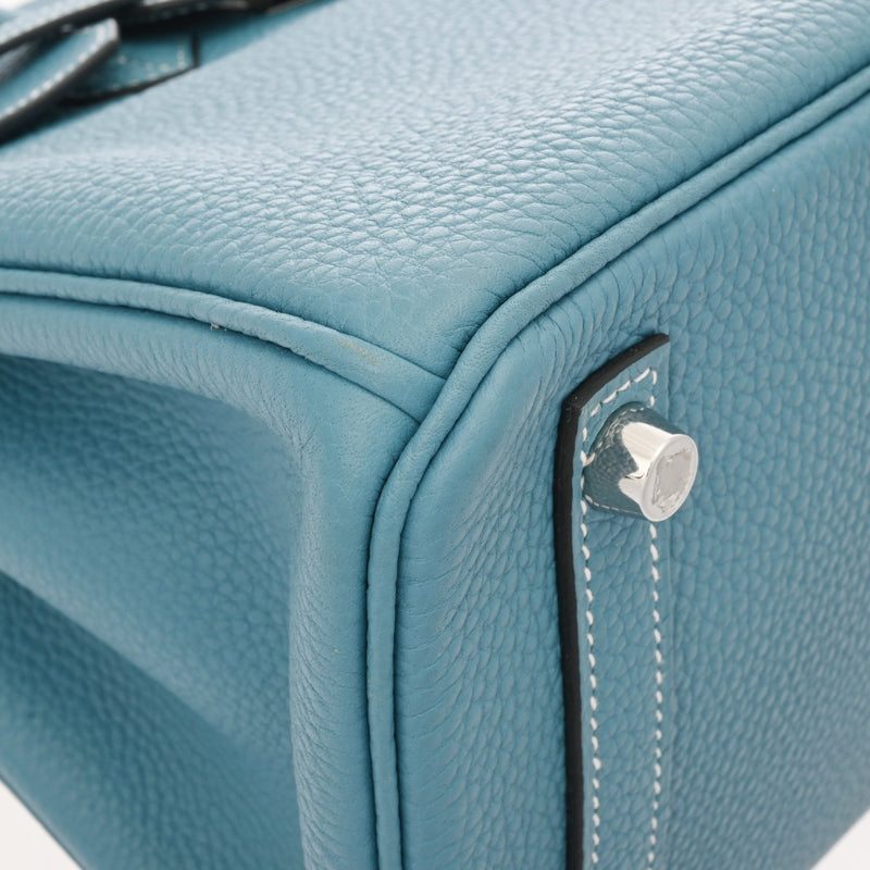 HERMES エルメス バーキン 25 ニューブルージーン W刻印(2024年頃) レディース トゴ ハンドバッグ 新同 中古 銀蔵
