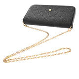 LOUIS VUITTON ルイヴィトン モノグラムアンプラント ポシェットフェリシー ノワール M64064 レディース レザー ショルダーバッグ ABランク 中古 銀蔵