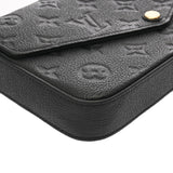 LOUIS VUITTON ルイヴィトン モノグラムアンプラント ポシェットフェリシー ノワール M64064 レディース レザー ショルダーバッグ ABランク 中古 銀蔵