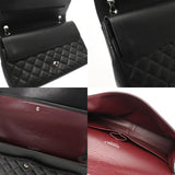 CHANEL シャネル マトラッセ Wフラップ チェーンショルダー 33cm ブラック A58601 レディース キャビアスキン ショルダーバッグ ABランク 中古 銀蔵