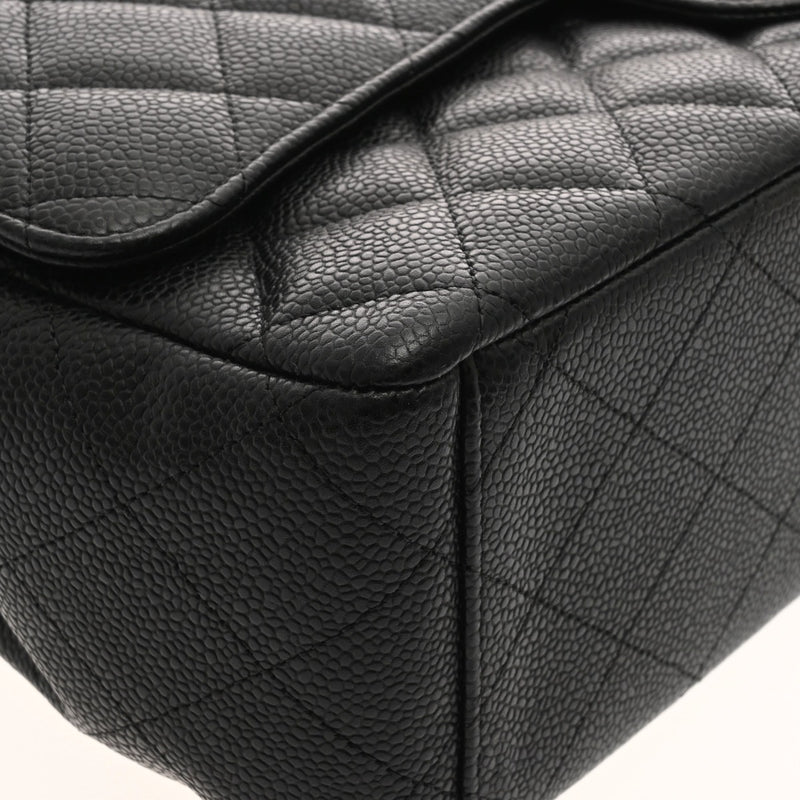 CHANEL シャネル マトラッセ Wフラップ チェーンショルダー 33cm ブラック A58601 レディース キャビアスキン ショルダーバッグ ABランク 中古 銀蔵